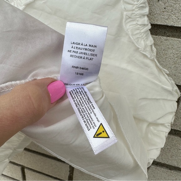 NWT Anthropologie Sunday in Brooklyn Ruffled Peplum White Tank - Picture 12 of 14